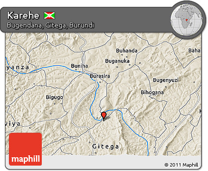 Shaded Relief 3D Map of Karehe