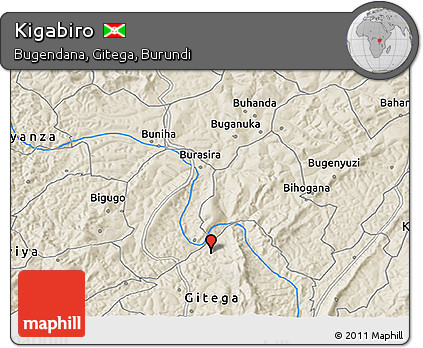 Shaded Relief 3D Map of Kigabiro