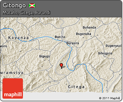 Shaded Relief 3D Map of Gitongo