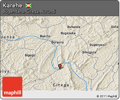 Shaded Relief 3D Map of Karehe