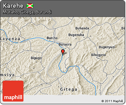 Shaded Relief 3D Map of Karehe