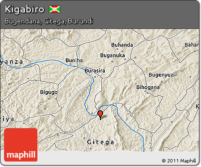 Shaded Relief 3D Map of Kigabiro