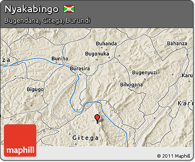 Shaded Relief 3D Map of Nyakabingo