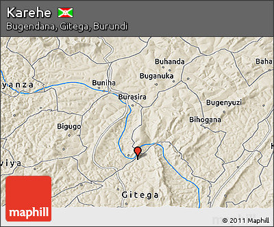 Shaded Relief 3D Map of Karehe
