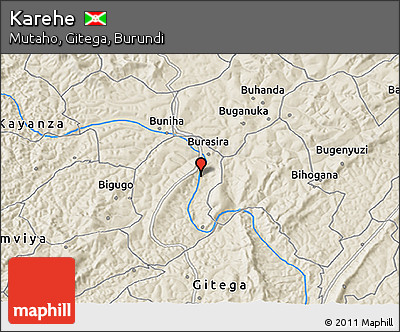 Shaded Relief 3D Map of Karehe
