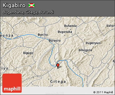 Shaded Relief 3D Map of Kigabiro