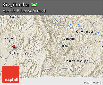 Shaded Relief 3D Map of Kivyihusha