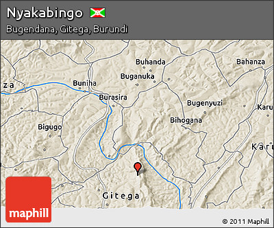 Shaded Relief 3D Map of Nyakabingo