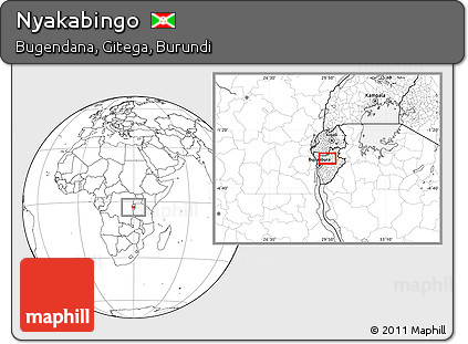 Blank Location Map of Nyakabingo