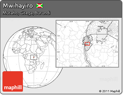 Blank Location Map of Mwihayiro