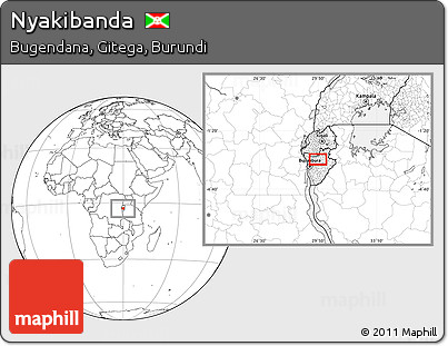 Blank Location Map of Nyakibanda