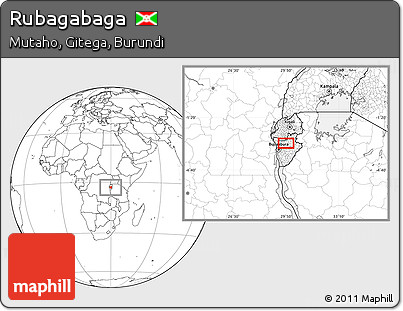 Blank Location Map of Rubagabaga
