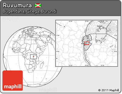 Blank Location Map of Ruvumura