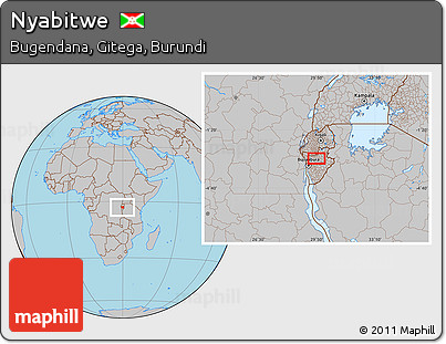 Gray Location Map of Nyabitwe