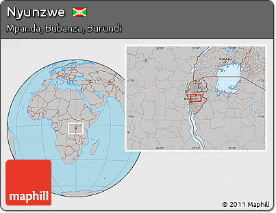 Gray Location Map of Nyunzwe