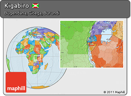 Political Location Map of Kigabiro