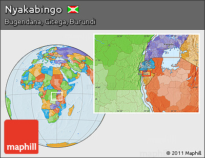 Political Location Map of Nyakabingo