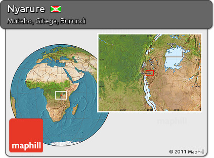 Satellite Location Map of Nyarure