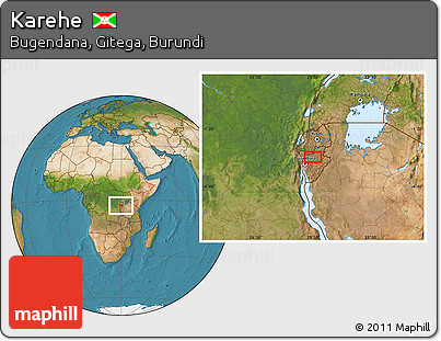 Satellite Location Map of Karehe