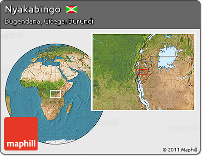 Satellite Location Map of Nyakabingo