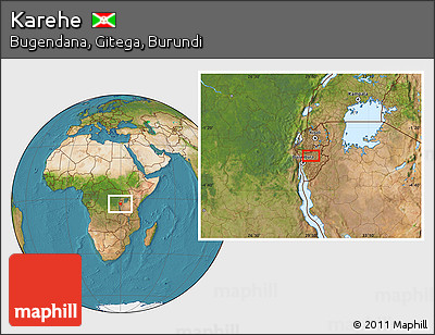 Satellite Location Map of Karehe