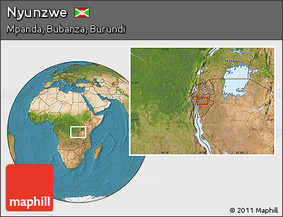 Satellite Location Map of Nyunzwe