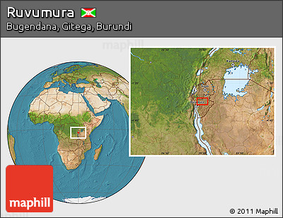 Satellite Location Map of Ruvumura