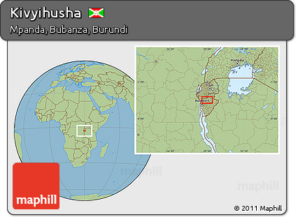 Savanna Style Location Map of Kivyihusha