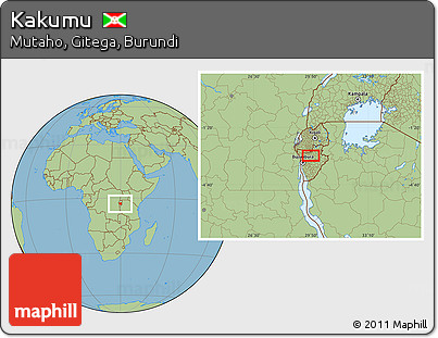 Savanna Style Location Map of Kakumu