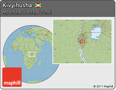 Savanna Style Location Map of Kivyihusha