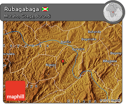 Physical Map of Rubagabaga