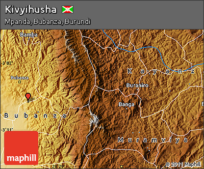 Physical Map of Kivyihusha