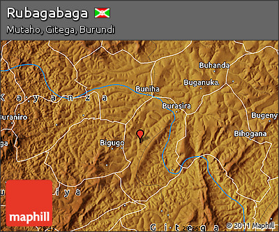 Physical Map of Rubagabaga