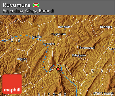 Physical Map of Ruvumura