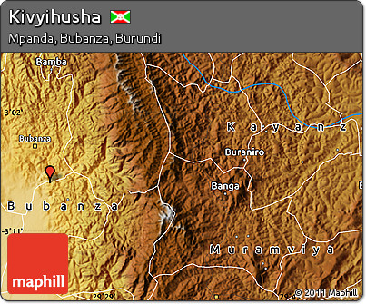 Physical Map of Kivyihusha