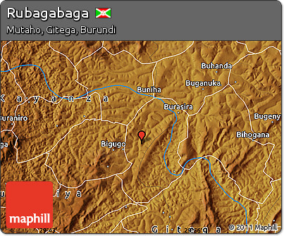 Physical Map of Rubagabaga