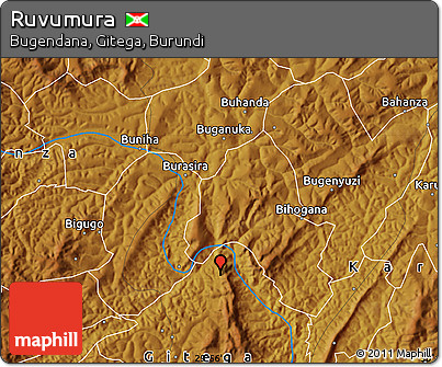 Physical Map of Ruvumura