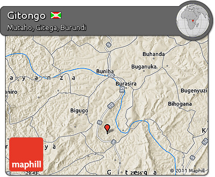 Shaded Relief Map of Gitongo