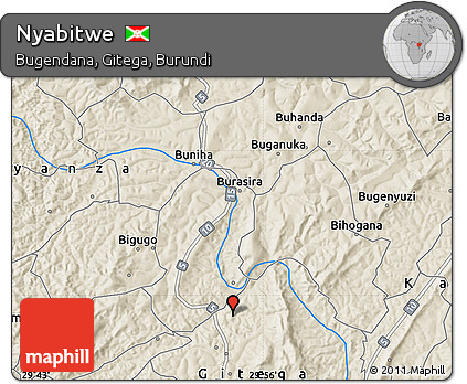 Shaded Relief Map of Nyabitwe