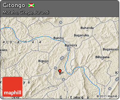 Shaded Relief Map of Gitongo