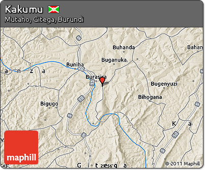 Shaded Relief Map of Kakumu