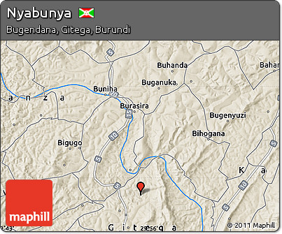 Shaded Relief Map of Nyabunya