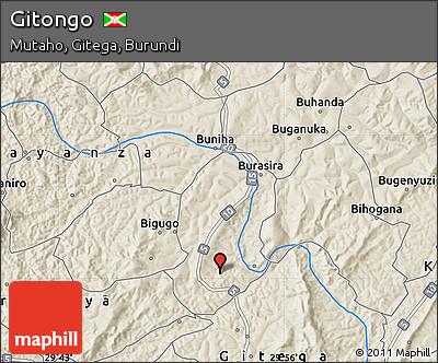 Shaded Relief Map of Gitongo