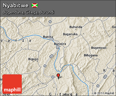 Shaded Relief Map of Nyabitwe
