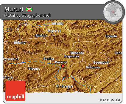 Physical Panoramic Map of Mururi