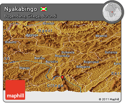 Physical Panoramic Map of Nyakabingo