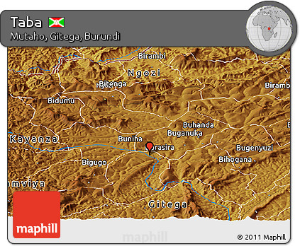 Physical Panoramic Map of Taba