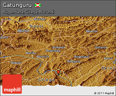 Physical Panoramic Map of Gatunguru