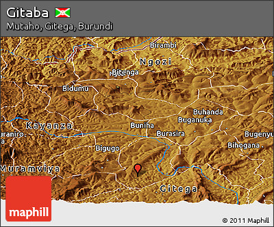 Physical Panoramic Map of Gitaba