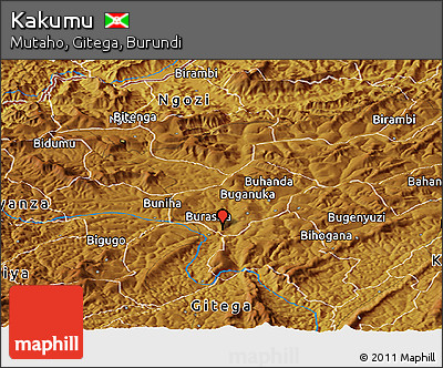 Physical Panoramic Map of Kakumu